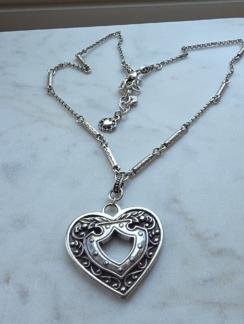 Retired Brighton Collectibles "Rue Royale" Heart Crest Necklace